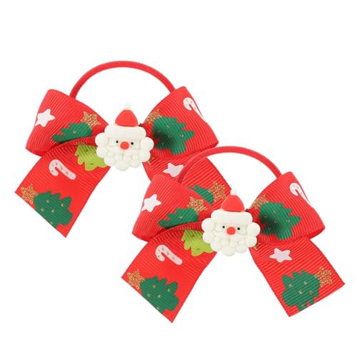 FRCOLOR Entzückende Weihnachts-haarbänder Mit Schleife Und Schleife Kopfbedeckung Pferdeschwanzhalter Für Frauen Und Mädchen Weihnachtsgeschenk von FRCOLOR