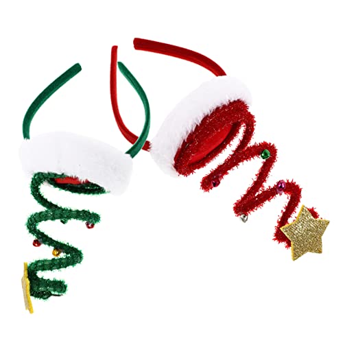 FRCOLOR Set Mit 2 Modischen Bändern Für Junggesellinnenabschiede Drehbares Stirnband Weihnachten Jungen Und Mädchen Haarreifen von FRCOLOR