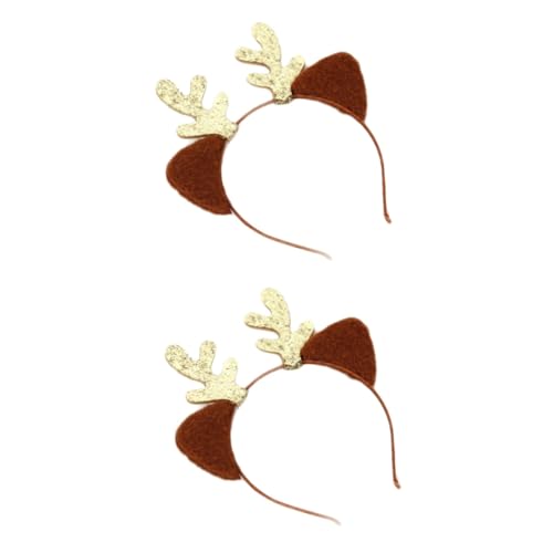 FRCOLOR 2St Weihnachtskopfschmuck weihnachtliches Haar-Accessoire Urlaub Haarspangen Weihnachtshaarband weihnachts haarreif haarband weihnachten Haarreifen Haare zu Weihnachten von FRCOLOR