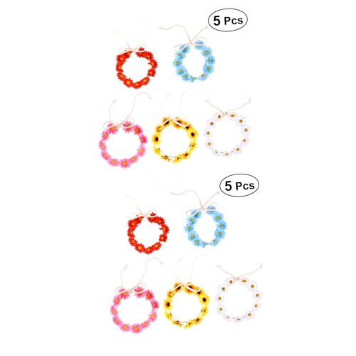 FRCOLOR 2St Haarband kopfschmuck hair- haarbänder stutzenhalter kapuzenpullover Blumenwreath гирлянда Blumenhaarband Stirnband Gänseblümchen-Kopfbedeckung Strand Kranz Damen von FRCOLOR