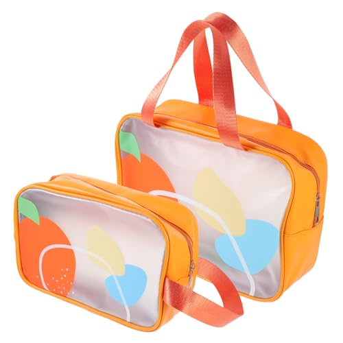FRCOLOR 2stücke Tragbare Kosmetiktaschen Klare Waschtasche Für Damen Leicht Und Stilvoll Für Reisen Und Geschäftsreisen Für Kosmetik Und Toilettenartikel von FRCOLOR