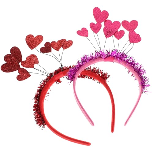 FRCOLOR 2St liebe Stirnband Stolz Herz Zubehör Bands Stift hochzeitshaar schmuck valentine decoration tragegurt stutzenhalter Kopfbedeckungen für Hochzeitsfeiern frauen stirnbänder Plastik von FRCOLOR