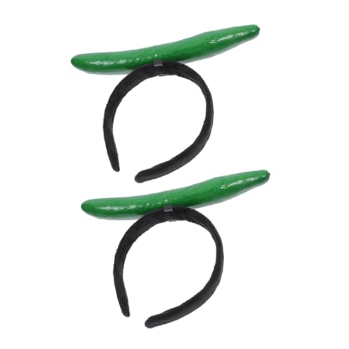 FRCOLOR 2St pflanzliches Stirnband Hochzeit Haarband Einzigartiger Haarreifen Cosplay-Stirnband für Erwachsene Party-Haarreifen Mini-Food-Hut-Stirnband Thanksgiving-Kopfhörer Harz Green von FRCOLOR