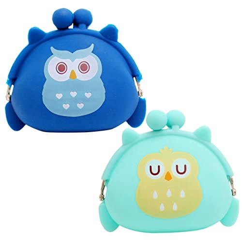 FRCOLOR 2Stücke Cartoon Geldbörse Kleinwechsel Silikonmünzenpouch für Münzen Kopfhörer Kleine Gegenstände Praktisch von FRCOLOR