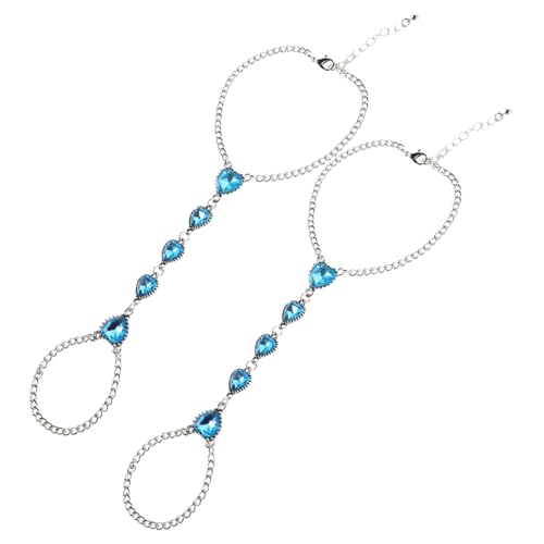 FRCOLOR 2Stücke Fußkettchen mit Herz Strasssteinen Verstellbare Fußkette für Damen Erfrischendem Modischer Fußschmuck für Sommer Strand Accessoire FRCOLOR 2Stücke Fußkettchen mit Herz Strasssteinen Verstellbare Fußkette für Damen Erfrischendem Modischer Fußschmuck für Sommer Strand Accessoire von FRCOLOR