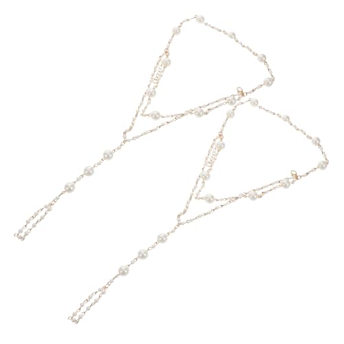 FRCOLOR 2stücke Perlen Fußkettchen Für Damen Fußkette Mit Perlendetails Leicht Und Als Sommerschmuck Für Strand Und Freizeitaktivitäten von FRCOLOR