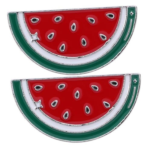 FRCOLOR 2stücke Wassermelonen-broschen-anstecknadel Modische Brosche Für Schals Und Pullover Stilvolle Obst-design-anstecknadeln Für Frauen Für Jede Gelegenheit von FRCOLOR