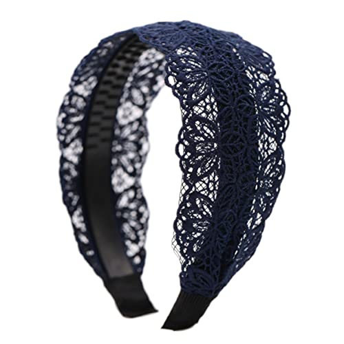 FRCOLOR Kopfbedeckungen Für Damen 2 Stück Spitzen-stirnband Breites Stirnband Nicht Modische Stirnbänder Für Mädchen Schwarz/marineblau FRCOLOR Kopfbedeckungen Für Damen 2 Stück Spitzen-stirnband Breites Stirnband Nicht Modische Stirnbänder Für Mädchen Schwarz/marineblau von FRCOLOR
