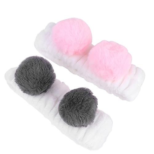 FRCOLOR Yoga-kopftuch Für Damen – 2er-pack Atmungsaktives Und Bequemes Haarband Für Make-up Gesichtswäsche Mit Schnell Saugfähigem Flanell (grau Einheitsgröße) von FRCOLOR