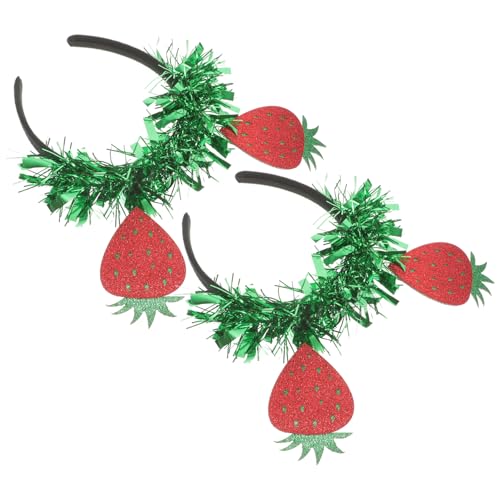 FRCOLOR 2stücke Erdbeer-haarreifen Für Erwachsene Fröhliches Frühlings-stirnband Für Festivals Partys Und Alltagskleidung Weiche Langlebige Kopfbedeckung Mit Einzigartigem Design von FRCOLOR