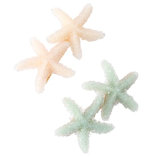 FRCOLOR 2er Set Haarklammern Form Von Seesternen Stylische Haarspangen Für ädchen Und Frauen Modische Accessoires Und Mintgrün Einzigartige Haarpins Für Partys Und von FRCOLOR