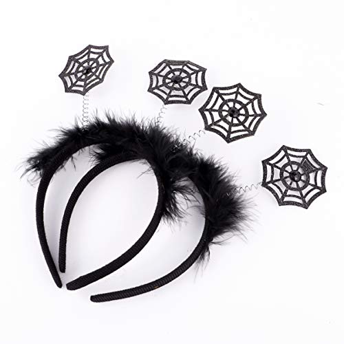 FRCOLOR 2er Set Halloween Spinnen Netz Haarreifen Kreative Haarbänder Für Erwachsene Und Witzige Kopfbedeckung Für Halloween Feiern Und Kostüme von FRCOLOR