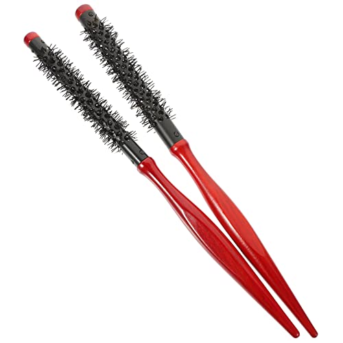 FRCOLOR 2stücke Holz Haarbürste Rundbürste Antistatisch Für Frauen Föhnbürste Haarstylingbürste Mit Holzrollen Für Tägliche Anwendung Nass Oder Trocken von FRCOLOR