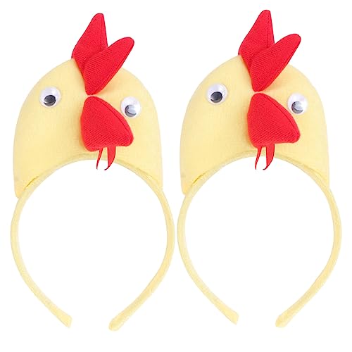FRCOLOR 2er Set Lustige Cosplay Haarreifen Kreative Festival Kopfbedeckung Mit Huhn Und Küken PP Haarschmuck Für Karneval Fasching Und Partys von FRCOLOR