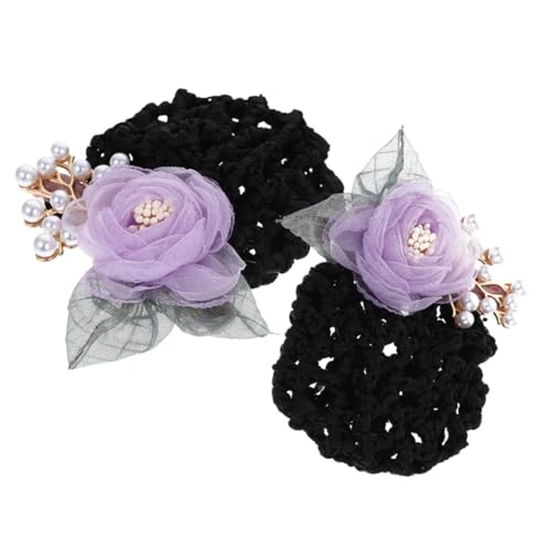 FRCOLOR 2stücke Haarknoten Abdeckungen Blumen-netz Für Damen Haarnetze Für Frisuren Im Für Und Stewardessen von FRCOLOR