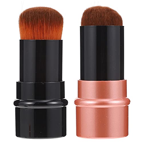 FRCOLOR 2st Einziehbare Bürste Grundierung Bürste Highlighter-pinsel Puderpinsel -make-up-pinsel Gesichtsrougepinsel Das Gesicht Kosmetikpinsel Wellpappe Aus Seiden-nylon-wolle Reisen von FRCOLOR