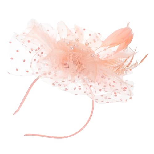 FRCOLOR 2st Elegantes Haarband Fascinator Stirnband Teeparty Fascinator Hut Stirnband Moderatoren Für Teeparty Tea-party-stirnband-hut Fascinators Hut Blumenmasche Anmut Damen Schal von FRCOLOR