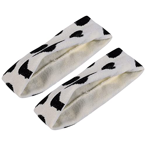 FRCOLOR 2st Haarband Mit Milch Kuh Muster Sportliche Kopfbedeckungen Stricken Von Schweißbändern Aus Wolle Modische Fitness-haarbänder Kopfwickel Mit Kuhmuster Sportbands Strickgarn von FRCOLOR