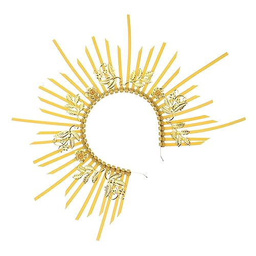 FRCOLOR 2st Halo-stirnband Unserer Lieben Frau Haarschmuck Für Mädchen Stern Tiara Für Frauen Sternenkleidung Prinzessinnenkostüm Strass-kopfschmuck Maskerade Haarreifen Brauthaar Plastik von FRCOLOR