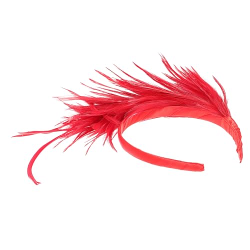 FRCOLOR 2st Kopfschmuck Für Die Party Damenhüte Und Mützen Haarbänder Für Damenhaar Gatsby-stirnband Buntes Stirnband Tiara Haarschmuck Für Frauen Fascinator-hut Charmant Rot Kind von FRCOLOR