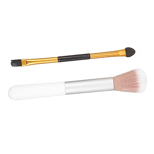 FRCOLOR 2st Make-up Pinsel Polierpinsel Zum Mischen Eyelinerpinsel Fein Abgewinkelt Creme-concealer-pinsel Doppelköpfige Augenpinsel Gesichtspinsel-set Stk Wolle Lidschatten Fräulein von FRCOLOR