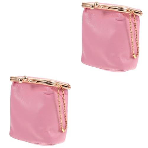 FRCOLOR Clips 2st Quadratische schachtel Halter Für Lipgloss-etui Outdoor-dekor Mini-Kosmetiktasche Beutel Mit Schnalle Mädchen Aufbewahrungskiste Handlich Schaffell von FRCOLOR