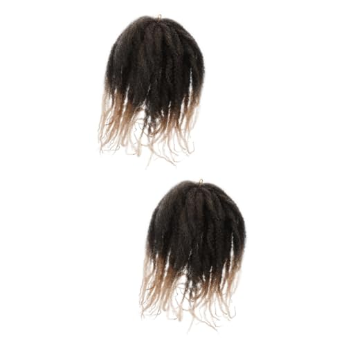 FRCOLOR 2St Raupe Dreadlocks Perücke gästekarten hochzeit haarreif hochzeit braut lockige Perücke Häkelnadeln Haarverlängerungen häkeln Haarverlängerung flechten verlängern andere Perücken von FRCOLOR