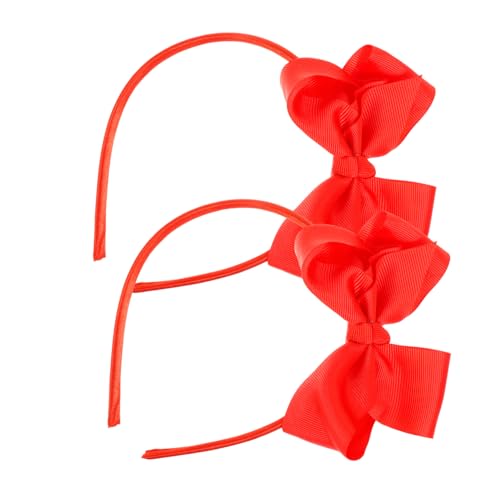 FRCOLOR 2St Schleife Stirnband Haarschmuck mit Schleife Haarbänder mit roter Schleife Haarband Schleifenstirnbänder für Mädchen Schleife Kopfbedeckung Krawatte Handschlaufe Kind Stoff von FRCOLOR