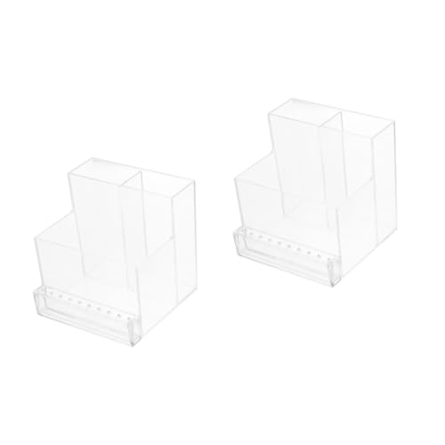 FRCOLOR 2st Schleifkopf Bithalter Halter Für Manikürezubehör Nagellackständer Kleiner Make-up-organizer Klar Behälter Für Kosmetische Werkzeuge Haushaltsorganisator Acryl von FRCOLOR