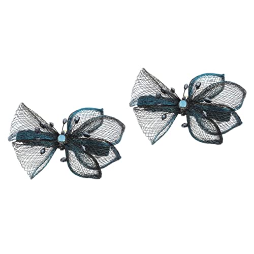 FRCOLOR 2st Schmetterlings-haarspange Mädchen Haarschleifen Kopfbedeckungen Mit Tanzenden Kugeln Haarspangendekor Für Mädchen Tea-party Fascinators Fräulein Die Blumen Kupferkabel Kristall von FRCOLOR