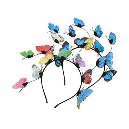 FRCOLOR Schickes Vintage Haarband Set Damen Schmetterling Braut Stirnband Für Weihnachten Hochzeitsfeier von FRCOLOR