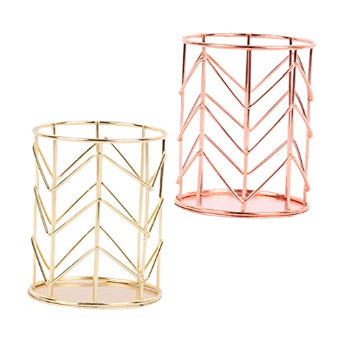 FRCOLOR 2stücke Pinselhalter Make-up Aufbewahrungsbox Aus Eisenkunst Für Kosmetikpinsel Und Kleinteile Als Schreibtisch-organizer Mit Deckel Für Schminktisch von FRCOLOR