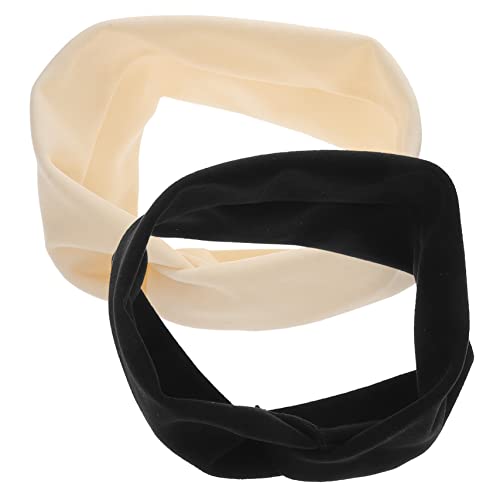 FRCOLOR 2St Stirnband Haarband hair- Trainings-Stirnbänder Haarbänder für Damen elastische Haargummis haarschmuck Trainingsstirnbänder für Frauen breite stirnbänder für damen Yoga Tuch von FRCOLOR