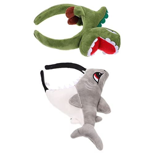 FRCOLOR 2 Stück Kreative Tier Und Dinosaurier Form Stirnbänder Für Kinder Lustige Ebene Haarschmuck Für Partys Cosplay Und Festivals Cartoon Kopfschmuck Entzückende Kopfbedeckung Für von FRCOLOR