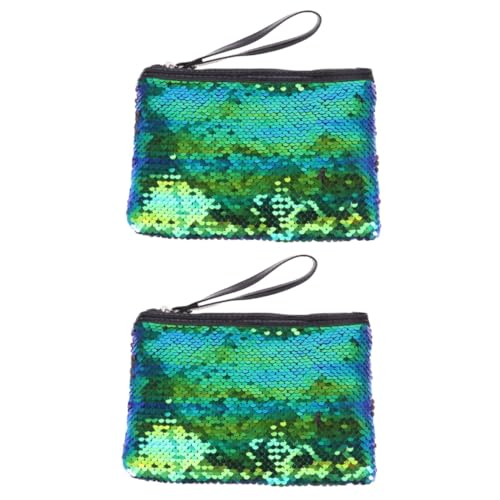 FRCOLOR Pailletten 2st Clutch-geldbörse Für Damen Mini-Kosmetiktasche Für Die Handtasche Clutch Für Damen Kosmetiktaschen Für Damen Geldbörse Kupplung Fräulein Armband Aufbewahrungstasche von FRCOLOR