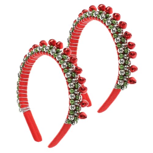 FRCOLOR 2stücke Weihnachts-bell Stirnband Für Bunte Haaraccessoires Für Festlichkeiten Für Weihnachten Partys Und Cosplay Und Vielseitig von FRCOLOR