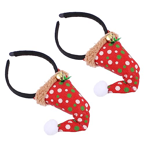 FRCOLOR Weihnachtsmütze Stirnband Weihnachten Kopfbedeckung 2pcs Kreative Haar Hoops Haar Zubehör Mädchen von FRCOLOR