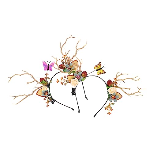 FRCOLOR 2stücke -geweih Haarreif Für Weihnachtsfeier Leuchtendes Party-haaraccessoire Dekorativer Kopfschmuck Für Damen Und Leicht Und Für Festliche Anlässe von FRCOLOR