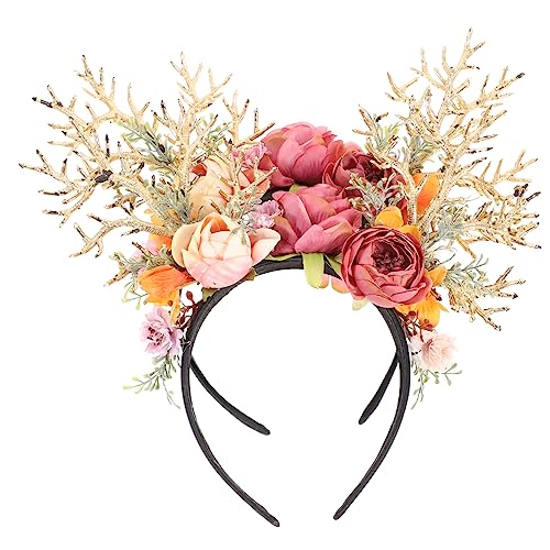 FRCOLOR Weihnachten Stirnband Set Realistische Hirschgeweih Haar Band Weihnachten Weibliche Haar Schmücken Festival Headwear Requisiten von FRCOLOR