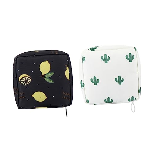 FRCOLOR 2stücke Aufbewahrungstasche Für Damenbinden Servietten Kreditkartenhalter Geldbörse Und Tragbares Kosmetiketui Mit Glattem Reißverschluss Und Strapazierfähigem Material Für Langleb von FRCOLOR