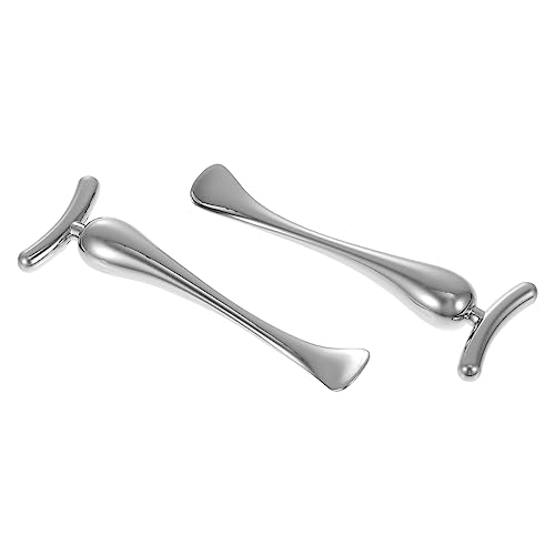 FRCOLOR 2stücke Augencreme-löffel Aus Zinklegierung Augencreme-stifte Augenmassagegeräte Creme-einführstifte Für Effektive Hautpflege Und Verbesserte Spannung Der Augenhaut Tragbar von FRCOLOR