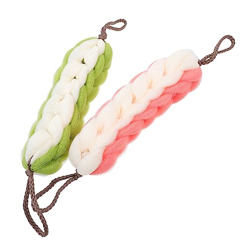 FRCOLOR 2stücke Badepeelingtuch Aus Pe-material Duschpeelingtuch Zum Körperwaschen Rückenbadetuch Für Peeling Rückenduschtuch Zum Entfernen Von Fett Und Öl Handtuch Zum Baden Mit Langem Ba von FRCOLOR