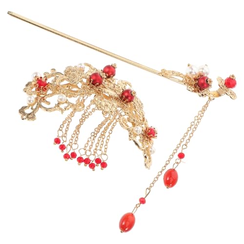 FRCOLOR 2stücke Chinesische Haar-spange Klassische Haar-clips Perle Für Cosplay Party Hochzeit Vintage Retro Accessoires Frauen von FRCOLOR