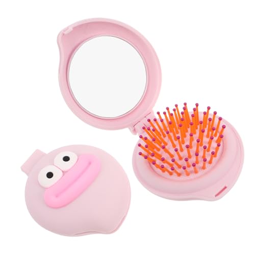 FRCOLOR 2stücke Faltbare Haarbürste Mit Spiegel Für Mädchen Und Frauen Praktisches Reise Kompaktes Design Für Handtasche Oder Tasche Für Unterwegs von FRCOLOR