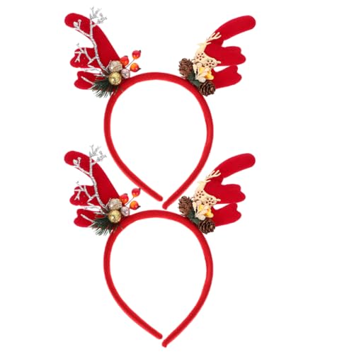 FRCOLOR 2stücke Geweih Stirnband Weihnachten Rentier Geweih Haarreif Haarschmuck Weihnachts Stirnband Für Frauen Party Accessoires von FRCOLOR