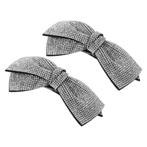 FRCOLOR 2stücke Glitzer Haarklammer Mit Strass Funkelnde Haarspangen Dekorative Haaraccessoires Schimmernde Schleife Für Frauen Und Mädchen Für Partys Und Besondere Anlässe von FRCOLOR