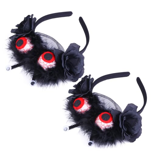 FRCOLOR 2stücke Halloween Stirnband Mit Spitze Und Party Haarband Schwarz Kopfschmuck Für Fotografie Und Kostüm von FRCOLOR