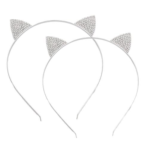 FRCOLOR 2stücke Katzenohren Stirnband Mit Strass Für Frauen Mädchen Kopfbedeckung Haarschmuck Party Weihnachtsabschlussball Kostümball FRCOLOR 2stücke Katzenohren Stirnband Mit Strass Für Frauen Mädchen Kopfbedeckung Haarschmuck Party Weihnachtsabschlussball Kostümball von FRCOLOR