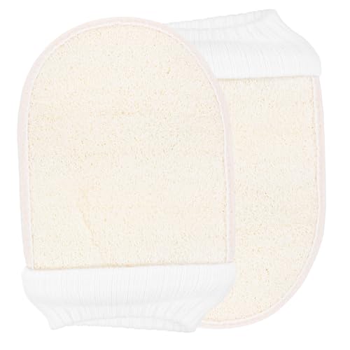 FRCOLOR 2stücke Körperpeelinghandschuh Aus Luffa Für Männer Und Frauen Zur Entfernung Abgestorbener Hautzellen Badehandschuh Für Dusch Und Spa-anwendung Effektives Peeling Seife von FRCOLOR