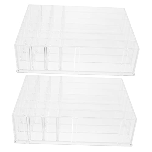 FRCOLOR 2stücke Kosmetikbox Makeup Aufbewahrungsregal Kosmetik Organizer Aufbewahrungsorganizer Kosmetikhalter Transparent Acrylbox von FRCOLOR